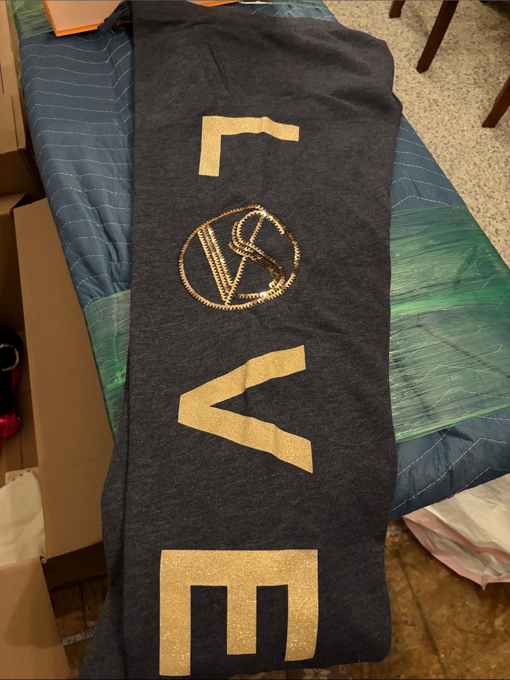 Victoria's Secret Kids Bottoms Heathered Navy Blue Sweatpants